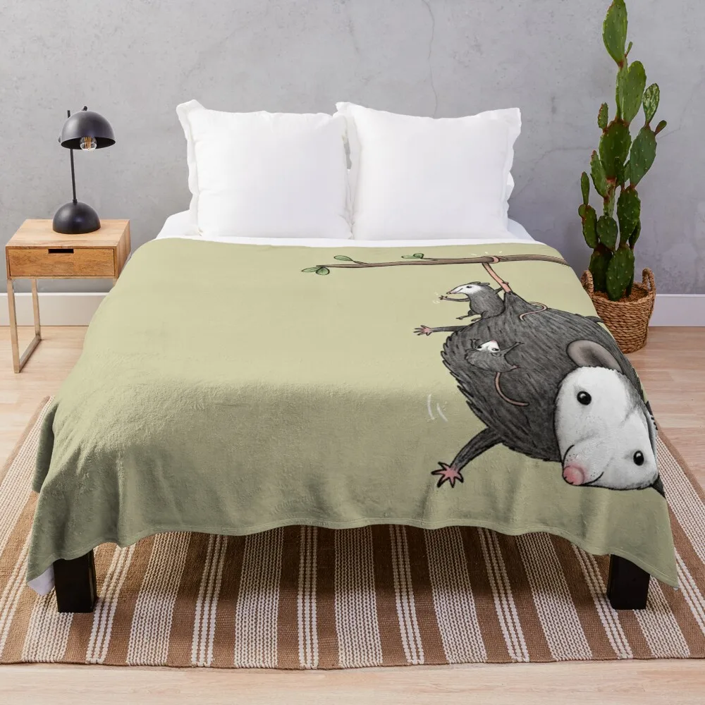

Opossum Family Throw Blanket wednesday Moving Blankets For Sofas Blankets