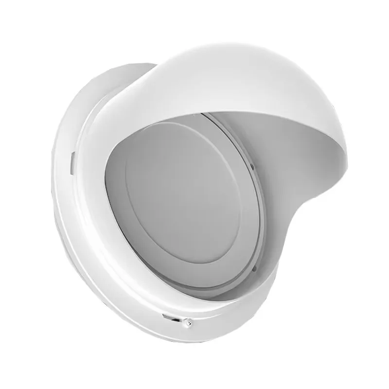 1PCS Kitchen Range Hood Glass Hole Rainproof Cap Outdoor Through Wall Wind Cap External Wall Smoke Exhaust Windproof Cover