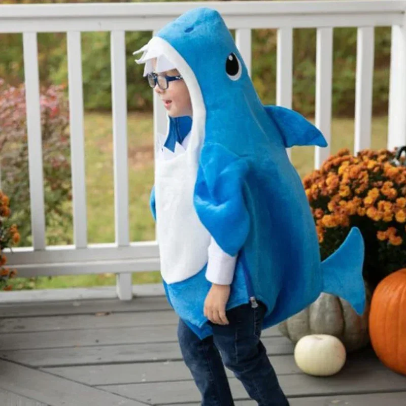 Kind Unisex Peuter Familie Haai Cosplay Kostuum Halloween Carnaval Feest Voor Kinderen Kostuums Ouder-Kind Kleding