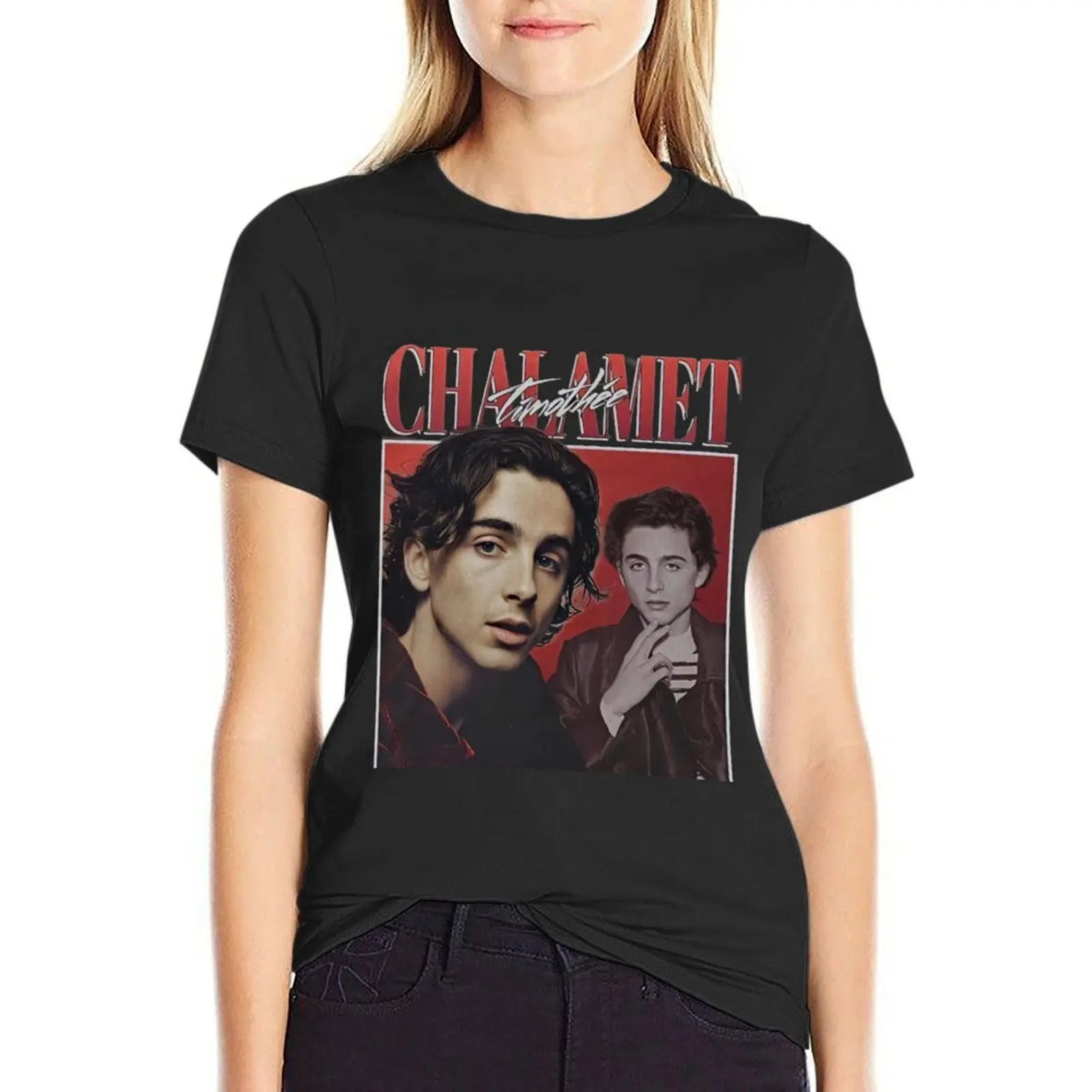 

Timothee chalamet T-Shirt fashion woman blouse 2024 Women's t-shirt t shirt dress Women workout shirts for Women loose fit