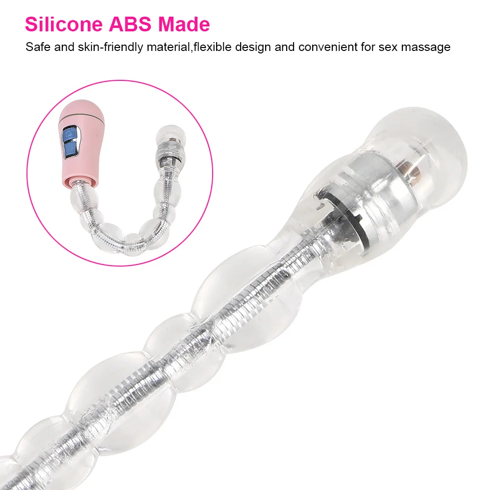 Silikon 25cm Flexible Anal Perlen Butt Plug Vibratoren für Frauen Dildos G Spot Massager Weibliche Sex T_voghion.com