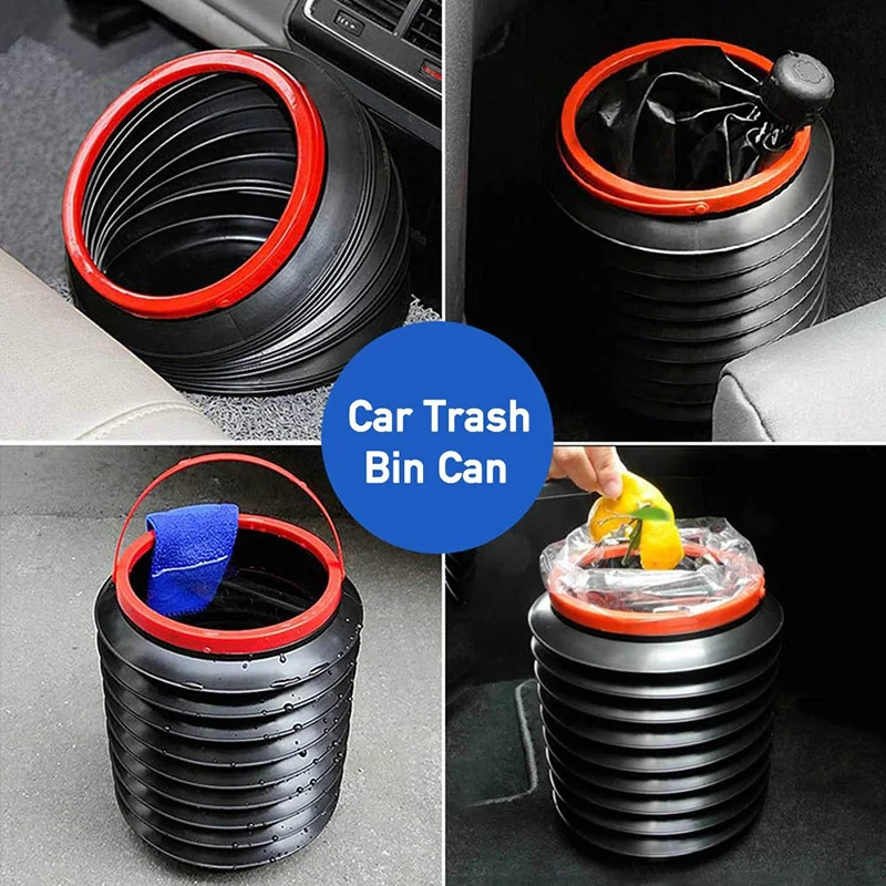 Folding Bucket 4L/18L/37L Folding Bucket Portable Car Trash Fishing Bucket Plastic Outdoor Camping Garbage Collapsible Storage Box Container