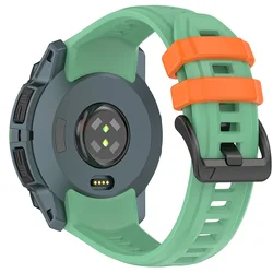 Premium Silicone Sport Watchband - Comfortable & Durable Strap for Active Wear (Teal orange)