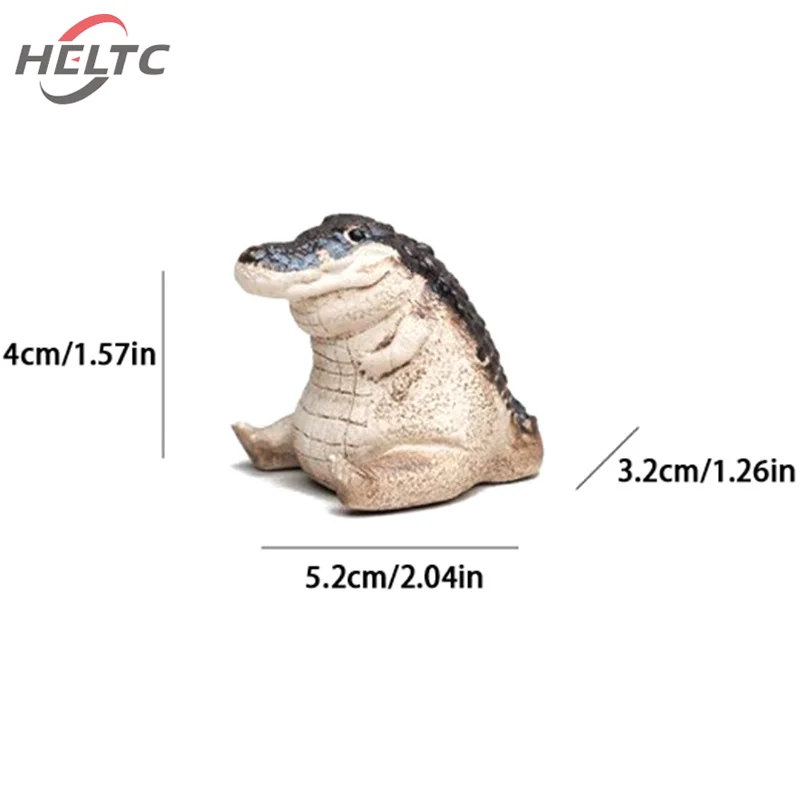 Tea Pet Ornaments 1pcs Tea Pet Purple Clay Handmade Crocodile