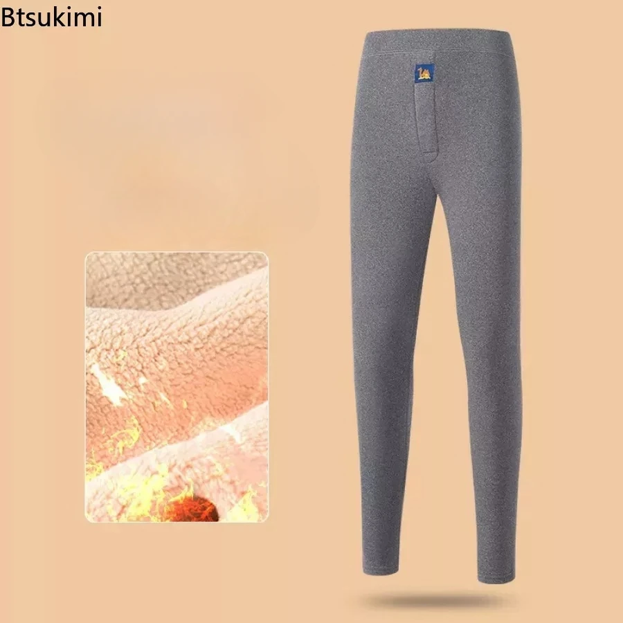 New Men's Winter Warm Leggings Tight Men's Thicker Camel Wool Warm Underwear Elastic Tights Thermal Pants for Men Plus Size
