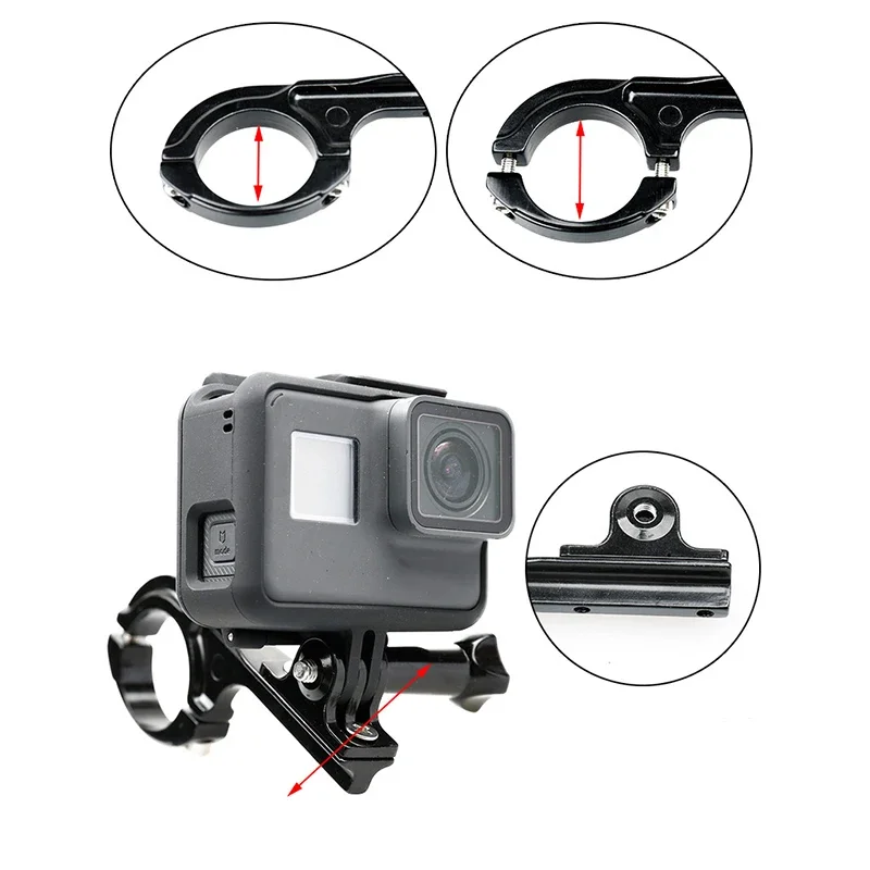 Aluminum Alloy Handlebar Mount Bike Bicycle Holder For GoPro Hero 13 12 11 10 9 8 SJCAM AKASO insta360 DJI Osmo Action Camera