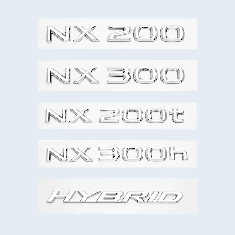 렉서스 NX NX200 NX300 NX200t 액세서리용 자동차 트렁크 ABS 크롬 글로스 블랙 레터 로고 배지 엠블럼 데칼 스타일링 스티커