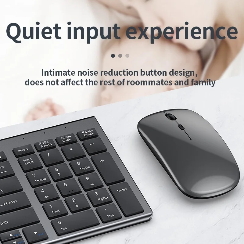 Bluetooth Keyboard and Mouse Set Keyboard and Mouse Set Wireless Keyboard Wireless Keyboard and Mouse Wireless Keyboard Mouse Set Bluetooth Keyboard Three-mode Full-size Wireless Keyboard and Mouse Combo Multi-Device Rechargeable Set