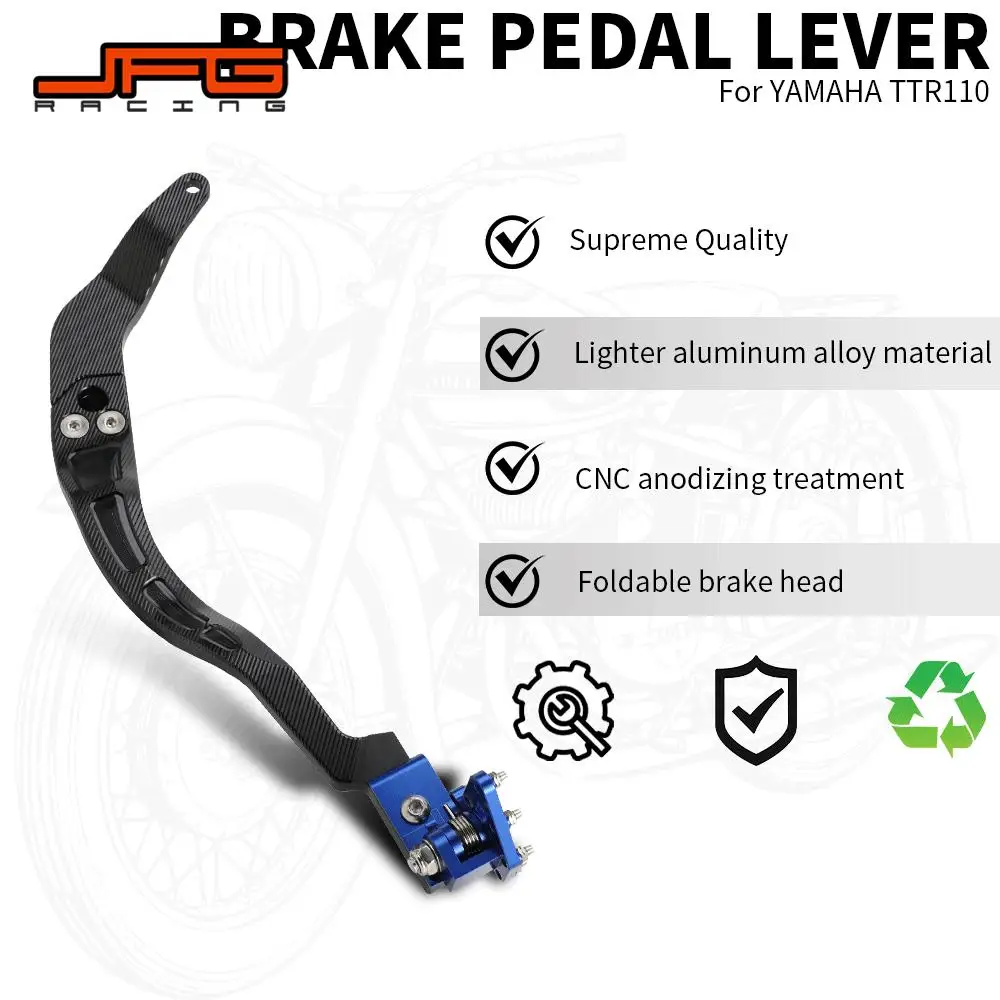 For TTR110 TTR 110 Motorcycles Accessories CNC Foot Brake Pedal Pegs Footpegs Aluminum Brake Lever Dirt Pit Bike Moto Parts