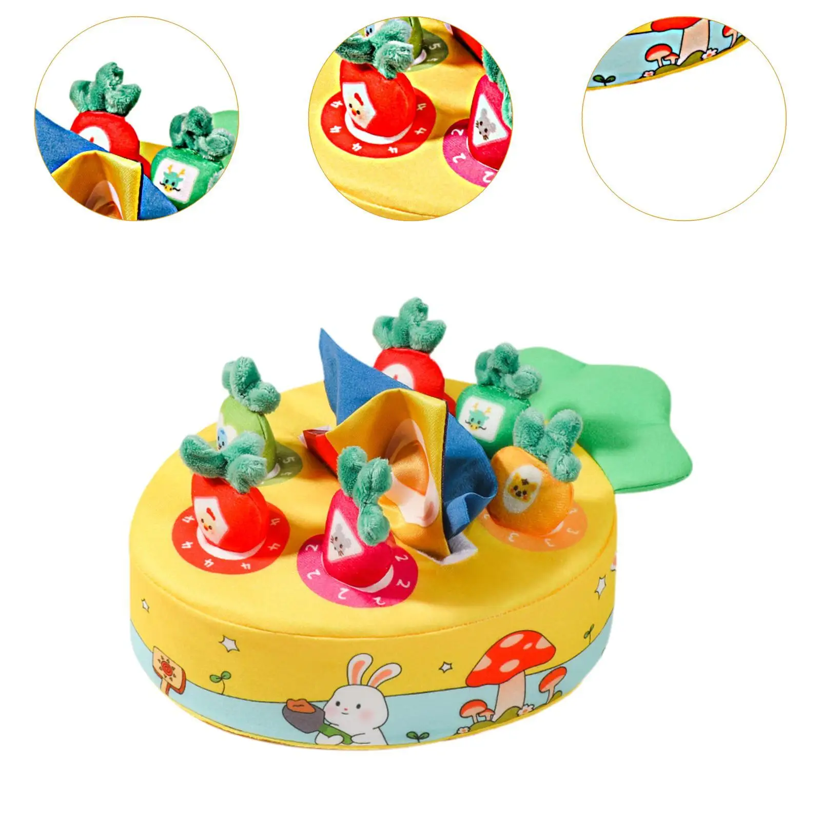 Carrot Mat Baby Tissue Box Funny Puzzle Toy Montessori Early Educational Toy for