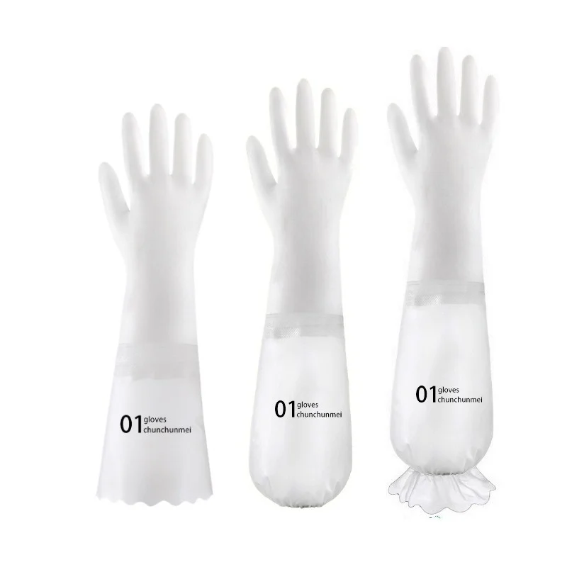 Gloves Dishwashing Female Winter Work Housework Kitchen Durable Washing Clothes Rubber Dishwashing Washing Suede Waterproof dishwashing gloves