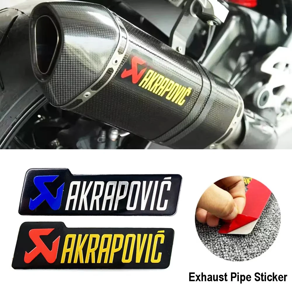 Adhesivos Decorativos Personalizados de Metal y Aluminio para Modificación de Tubos de Escape de Motocicleta Akrapovic