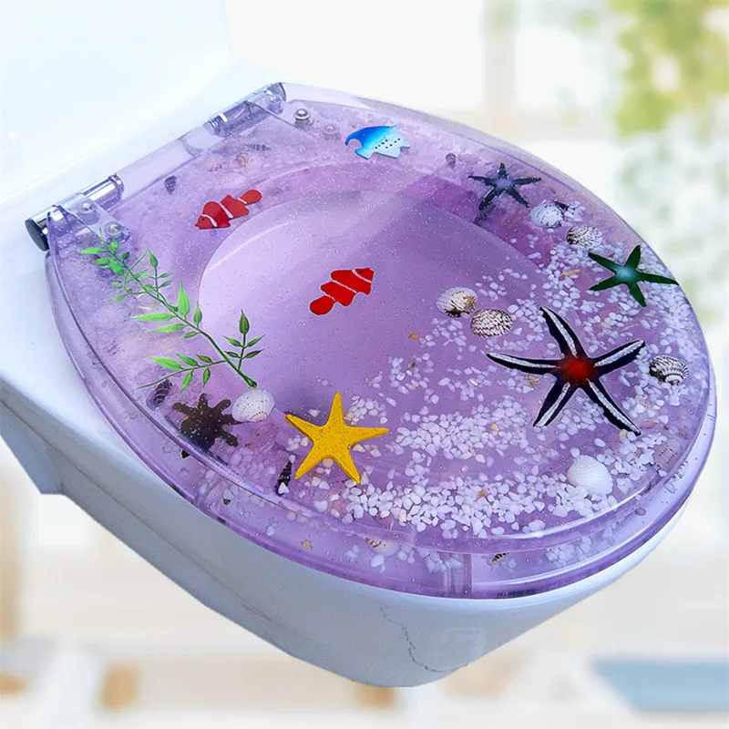 Resin toilet seat cover Stainless steel Slow down Toilet cover Mute Thickened U/V/O Universal toilet seat cover