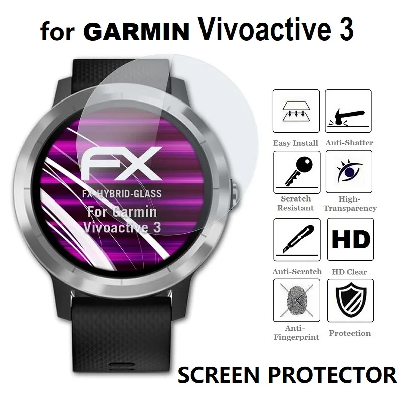 

5 шт., защитная пленка для смарт-часов Garmin Vivoactive 3, закаленное стекло, защитная пленка против царапин