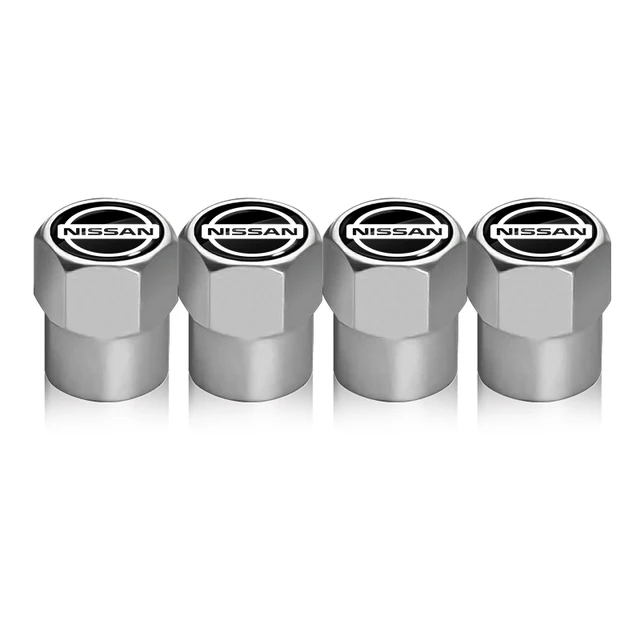 4pcs New Metal Wheel Tire Valve Caps Wheel Caps for Nissan Qashqai X J10 J11 Trail Tiida Teana Skyline Juke X-trail t32 Almera Silver