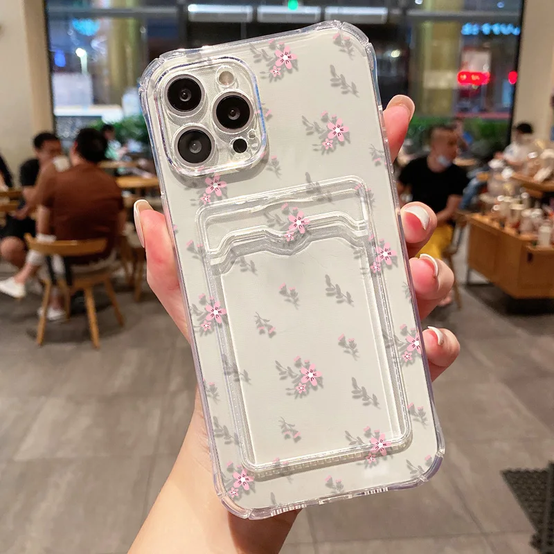 Floral Wallet Phone Case with Card Holder and Protective Cover