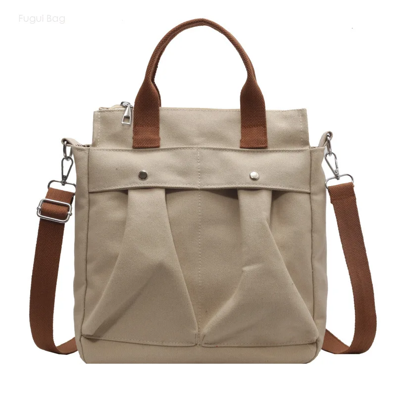 Women's Shoulder Bag Crossbody Tote Bag Fashionable and Casual Canvas Simple and Versatile Canvas Student Commuting