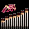10ml/15ml/20ml/25ml/30ml/40ml/50ml/60ml/80ml/100ml/110ml Small Glass Test Tube with Cork Stopper Bottles Jars Vials 24 Pieces 1