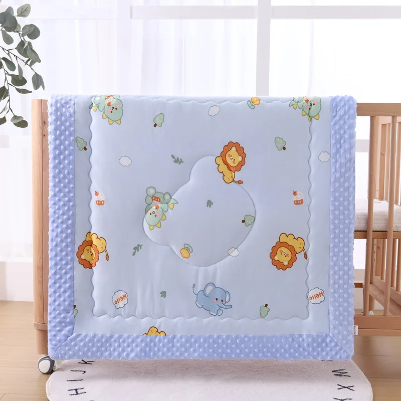 95X95cm Winter Thick Muslin Quilt for Newborns with Padded Crib Blankets Baby Bear Blanket baby blanket