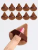 10pcs Triangle Shape Velvet Powder Puffs, Soft Makeup Blender Sponges For Face Contouring, Eyes & Corners 6