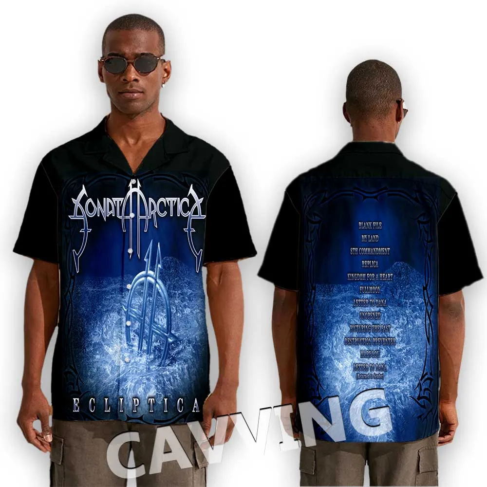 

CAVVING 3D Printed Sonata Arctica Band Fashion Casual Shirts Men's /Women's Short Sleeves Loose Breathable Shirts