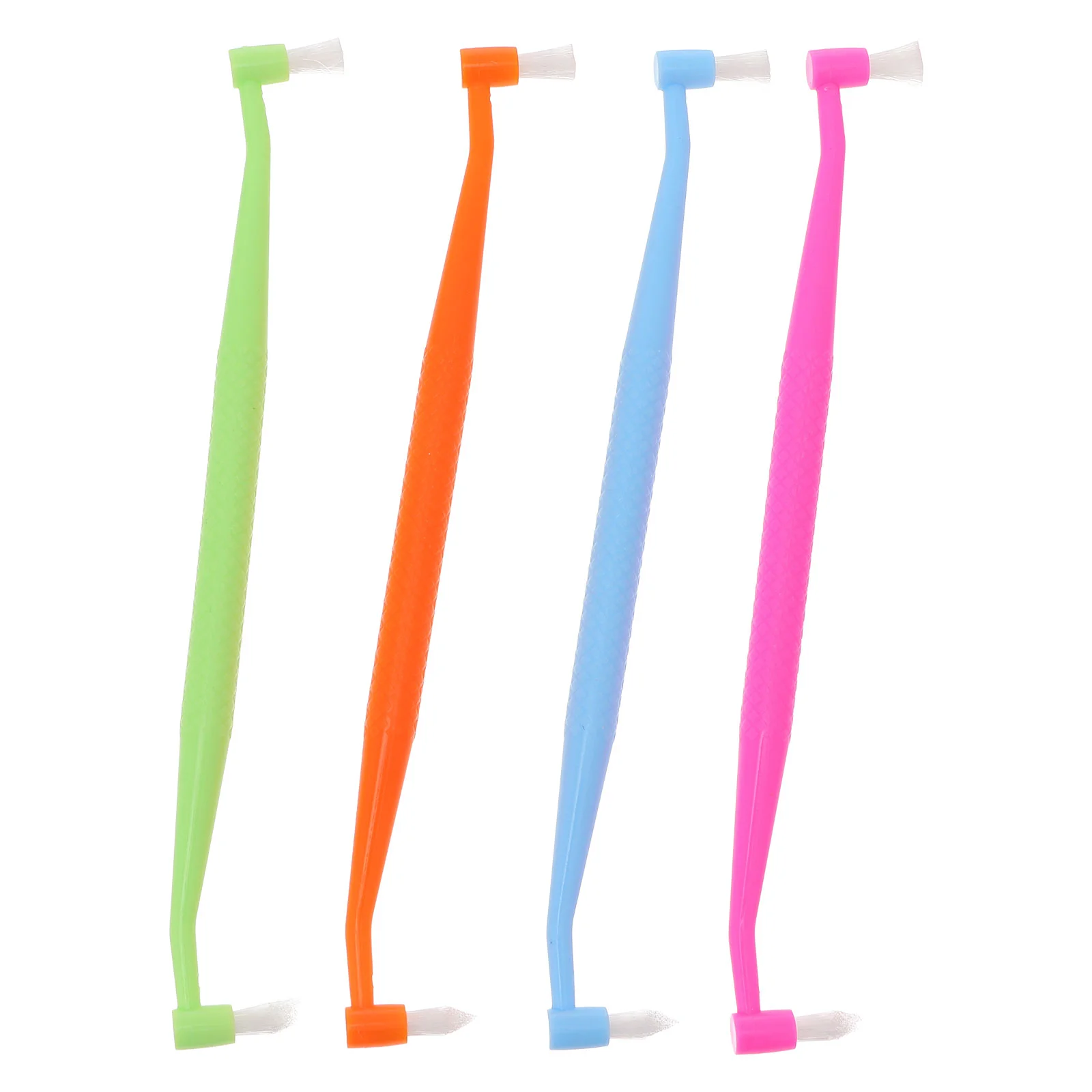 

4 Pcs Double Sided Toothbrush Tapered Double-ended Dual-purpose Braces Head Interdental Pp Heads