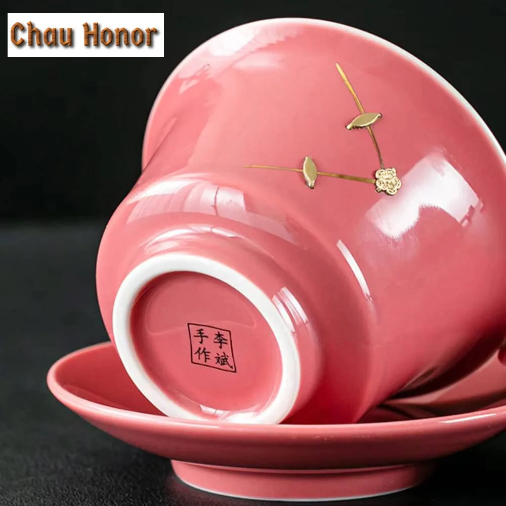 180ml Handmade Ice Cracking Glaze Gaiwan Ancient Saw Nail Porcelain Tea Tureen Household Tea Maker Cover Bowl Teaware Ornaments