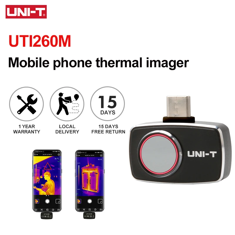 UNI-Tスマホ用サーマルカメラ UTI260M UTI256M 256x192 熱画像カメラ
