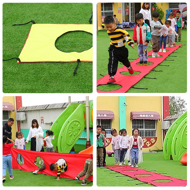 Funny Outdoor Games For Children Playground Kids Tunnel Hopscotch Skip