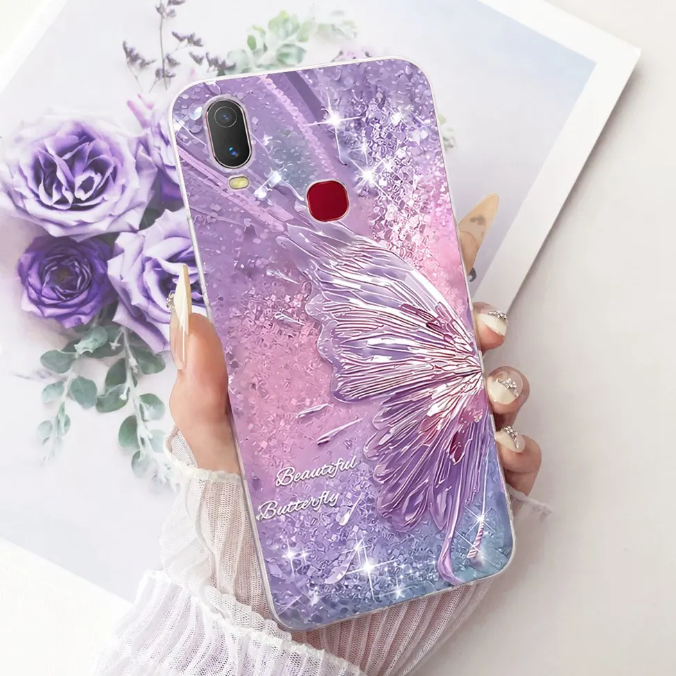 Clear Cute Cat Floral Soft Back Cover - Luxury Painted Design