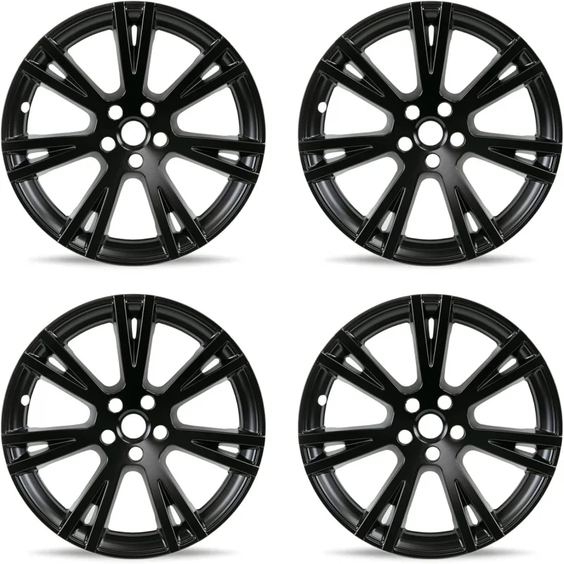 19-Inch Hub Caps fits-Model Y, Replacement Wheel Covers (Set of 4, Matte Black)