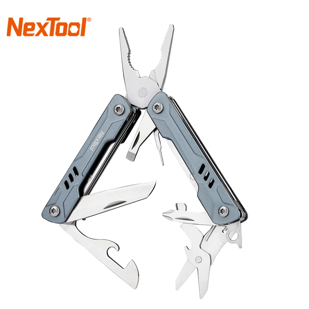 NexTool-미니 세일러 11 인 1 다기능 공구 플라이어 와이어 커터, 카드 핀 스크루 드라이버 가위 검색 병따개 나이프