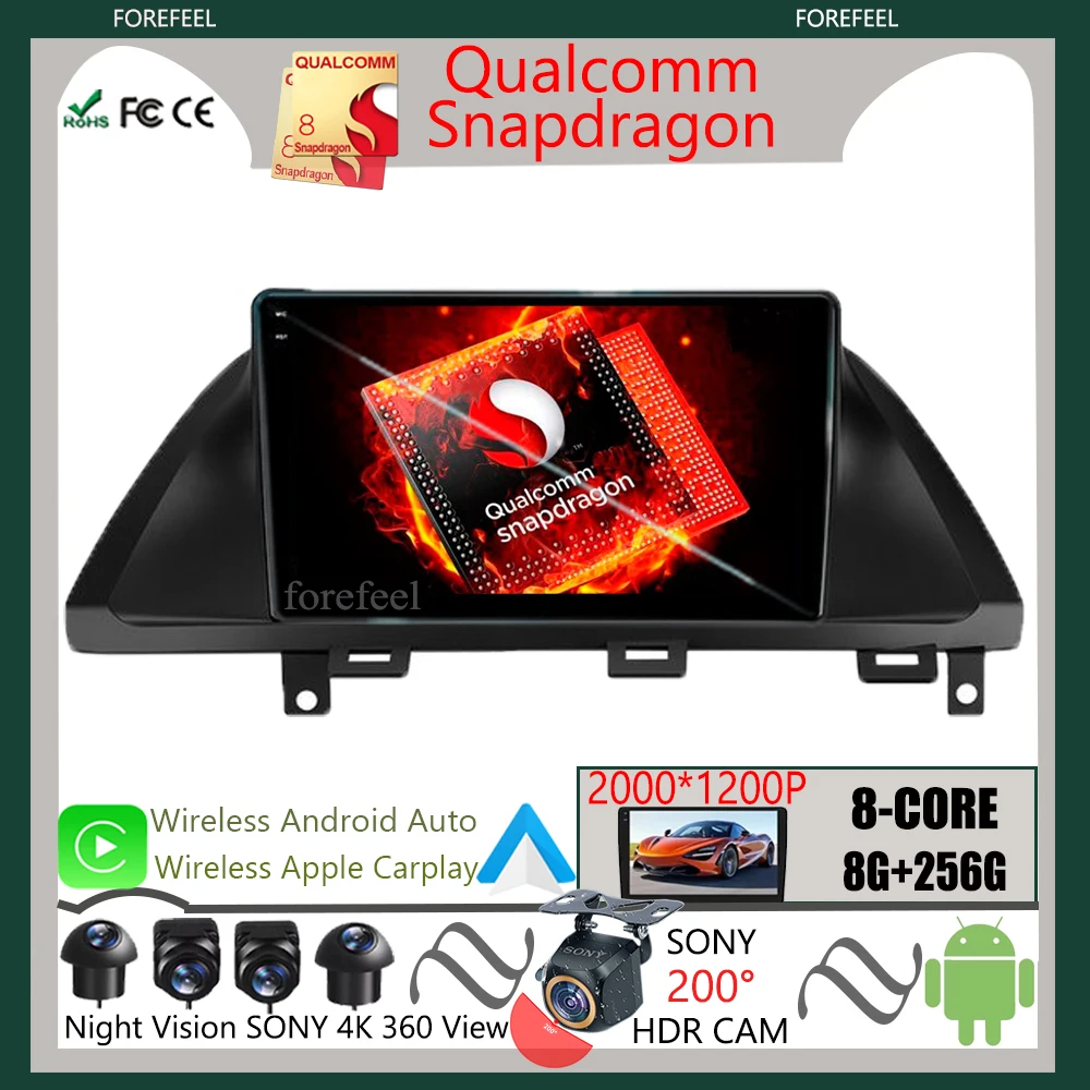 

Qualcomm Auto Stereo Android For Honda Odyssey 2005 - 2010 Car Radio Mutimedia Player WIFI Navigation GPS Carplay No 2 Din QLED