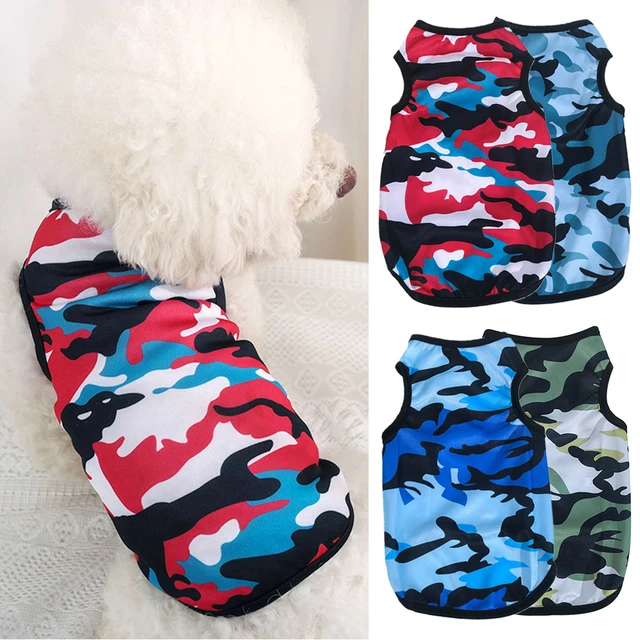 Dog Summer Camouflage Vest Cute Comfortable Sun Protection Puppy Clothes  Small Dogs T Shirt Simple Classic Pet Puppy Clothes - AliExpress