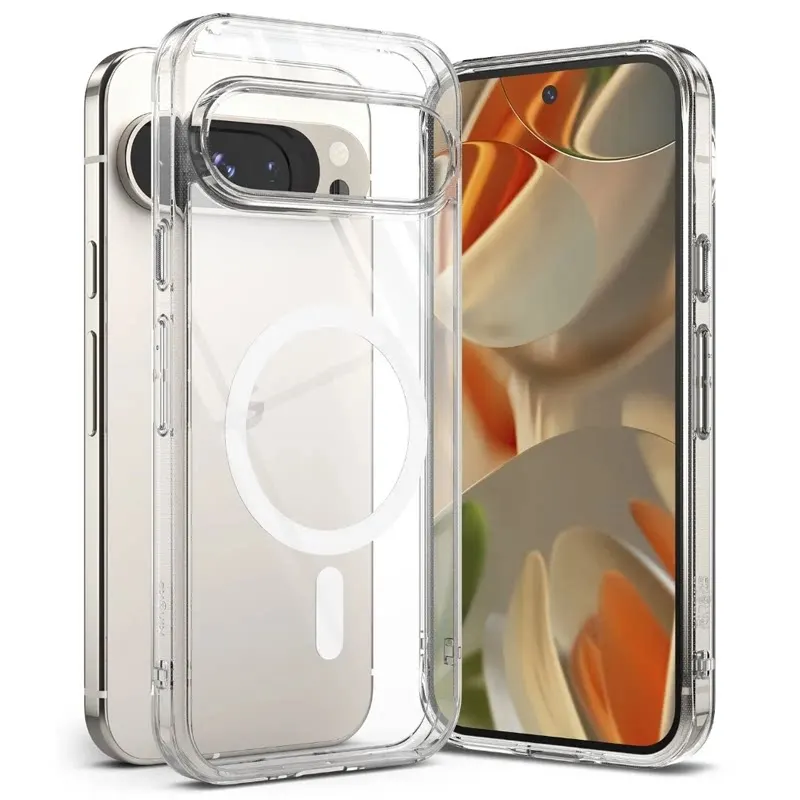 Clear Magnetic Phone Case with Wireless Charging and Shockproof Protection