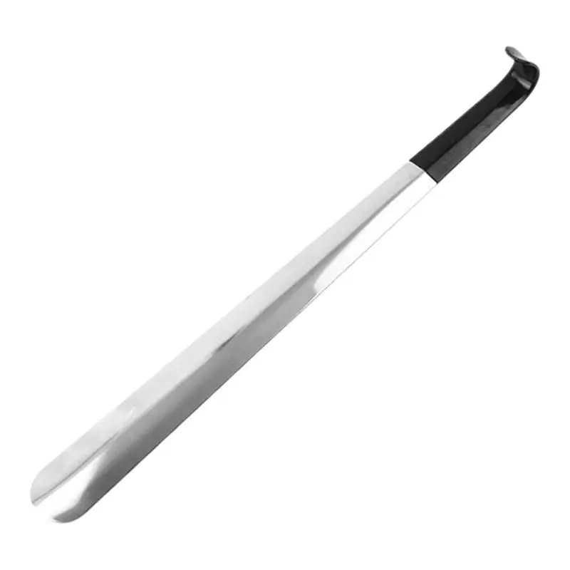 

Kids Shoe Horn Stainless Steel Shoe Spoon 16.5 Inch Silver Shoe Stick Helper With EVA Covered Hand For Kid