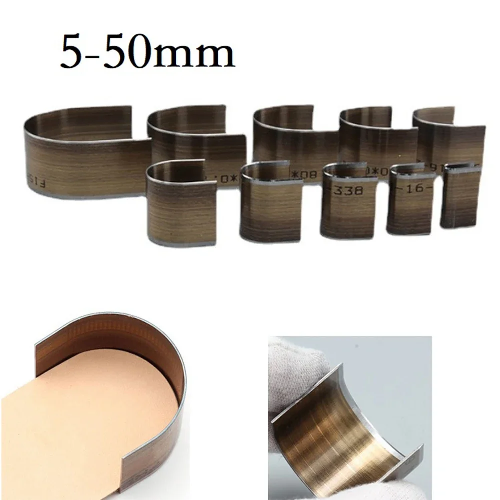 Description Picture 3 of item1pc DIY Leather Cutter Punch Tools Semicircle Belt Tail Leather Cutter Handmade Template Cutting Die Punching Leather Craft Tool