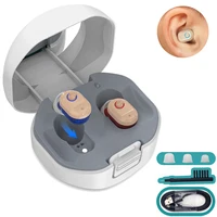 Hearing Aids Rechargeable USB Deaf Help in Ear Invisible New Design a Pair Father Mother Gift 1