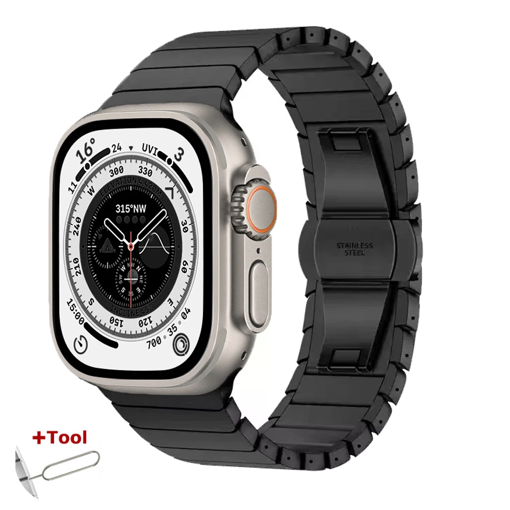 Elegant Stainless Steel Metal Link Watch Strap
