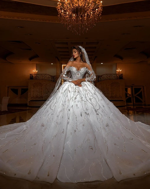 Ball Gown Wedding Dresses Long Sleeves