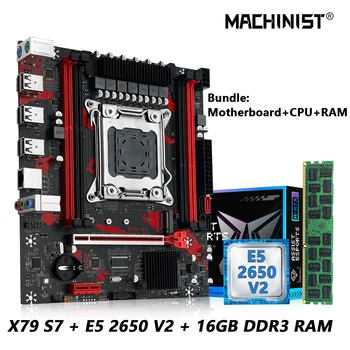 MACHINIST X79 Motherboard combo Intel Xeon E5 2650 V2 LGA 2011 CPU Processor + DDR3 1*16GB RAM Support M.2 NVME Slot 1