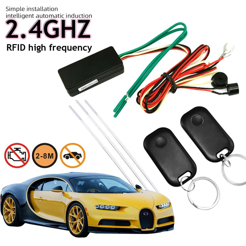 

RFID 2.4GHZ Wireless Immobilizer for Car Anti-Theft Engine Lock Anti-hijacking Smart On/Off Circuit Cut Off Auto Alarm System