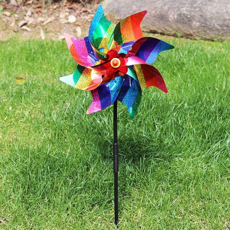 Bird Repeller Pinwheel Reflective Protect Garden Plant Flower Bird Repellent Windmill Garden Decoration