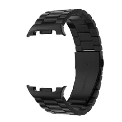 Premium Stainless Steel Watch Strap - Elegant Metal Bracelet Band for Watch 8 Classic (Black)