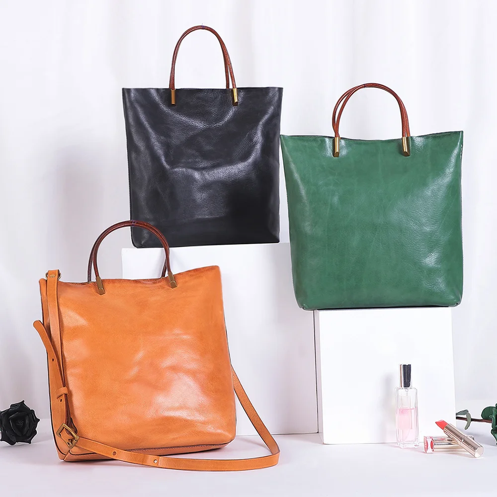 

2023 Leather Women's Handbags Luxury Shoulder Bags For Ladies Cowhide Casual Tote Hand Bags For Women