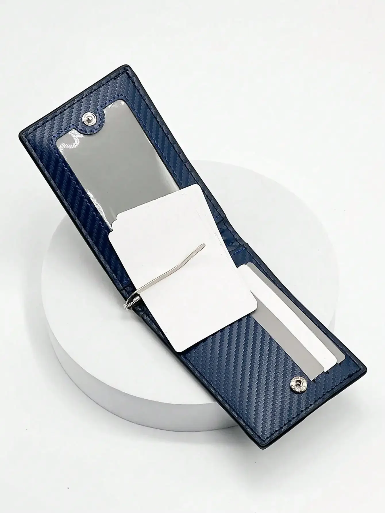 Rfid Carbon Fiber Leder Herren Airtag Geldbörsen Geldbörse Kreditkartenetui für Air Tag Geldbörse Schwarz Luxuriöse minimalistische Kartenetui – Detail 2