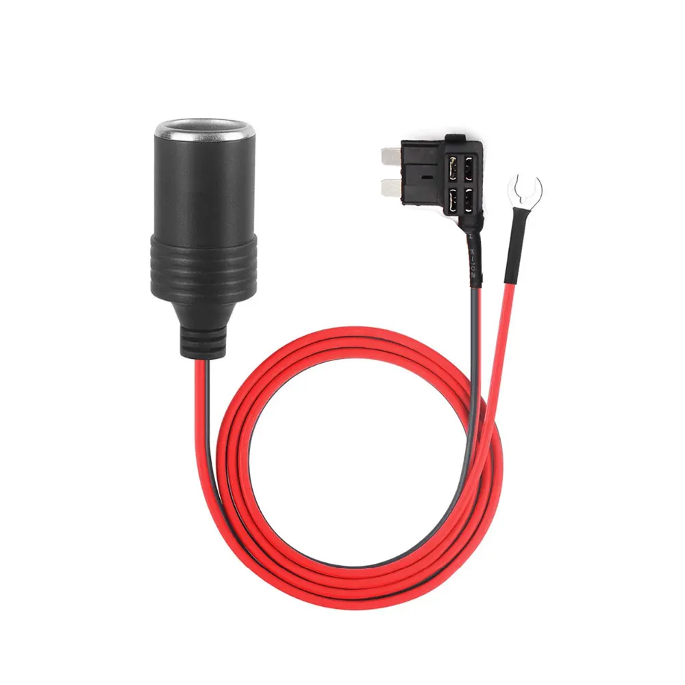 27cm DC 12V Pure Copper Car Cigarette Lighter Charger Cable Female Socket Plug Connector Adapter Cable Fuse Car Accessories