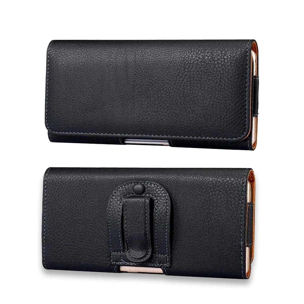 Sleek Leather Phone Belt Clip Holster Pouch Waist Bag