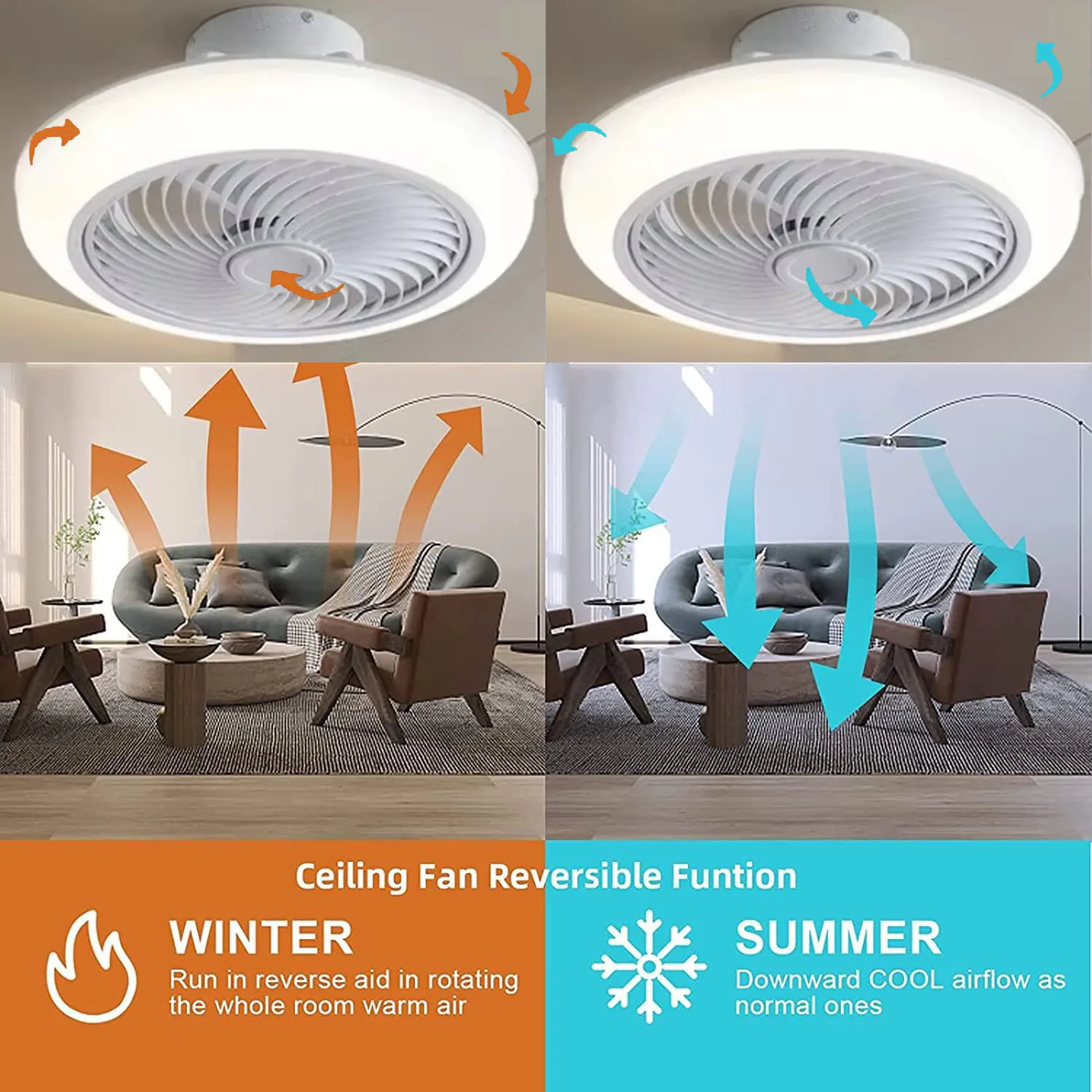 46CM LED Ceiling Fan Light Modern High Wind Silent APP Remote Control Living Room Bedroom Dining Room Dimmable Lighting Fixtures