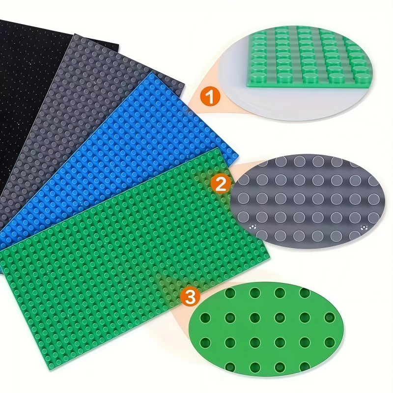 2PCS 16x32 스태킹 빌딩 베이스플레이트, 다양한 장면 사용 가능, 스태킹 장난감과 호환 가능, 장식 컬렉션, 휴일 선물